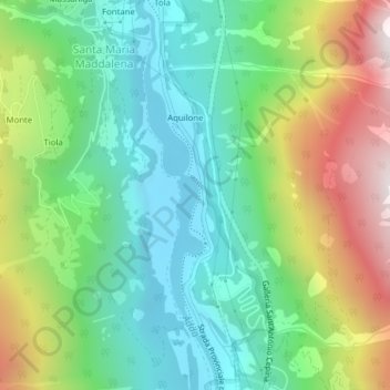 Sant'Antonio Morignoneの地形図、標高、地勢