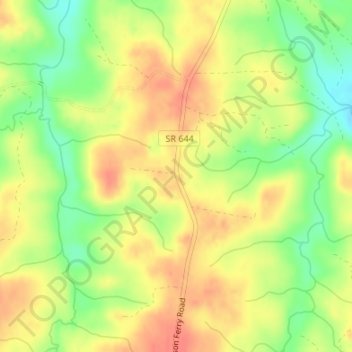 Merchantの地形図、標高、地勢