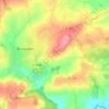 Le Melleretの地形図、標高、地勢