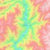 金川县の地形図、標高、地勢