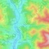 Biconneの地形図、標高、地勢
