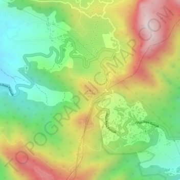 Gunung Masの地形図、標高、地勢