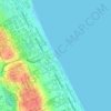 Praia do Futuroの地形図、標高、地勢
