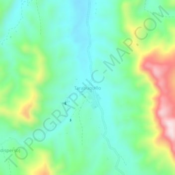 Tarabuquilloの地形図、標高、地勢