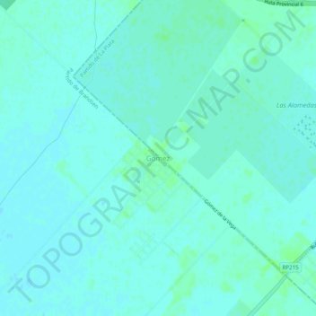 Gómezの地形図、標高、地勢