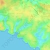 Les Mattesの地形図、標高、地勢