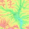 隴西県の地形図、標高、地勢