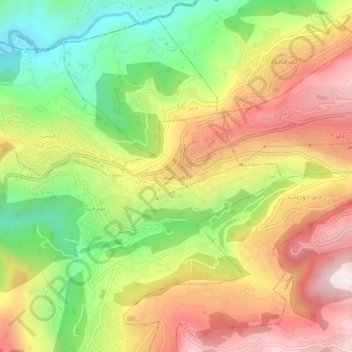 Kfar Himの地形図、標高、地勢