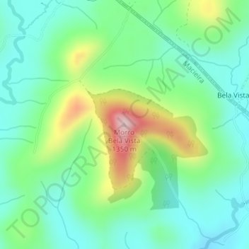 Morro Bela Vistaの地形図、標高、地勢