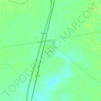 Jajauの地形図、標高、地勢