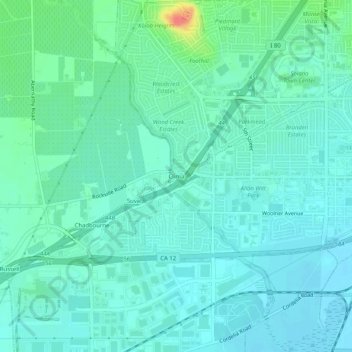 Climaの地形図、標高、地勢