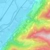 Les Balcons de Chartreuseの地形図、標高、地勢