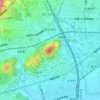 朝日山の地形図、標高、地勢