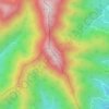 天子ヶ岳の地形図、標高、地勢