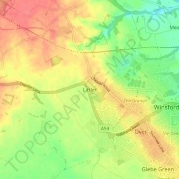 Littlerの地形図、標高、地勢