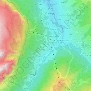 Sternの地形図、標高、地勢