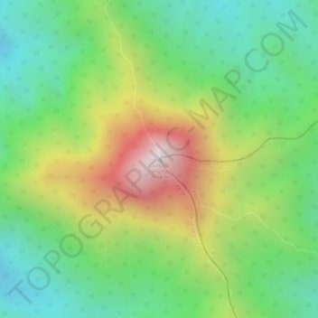 Gunung Yong Yapの地形図、標高、地勢