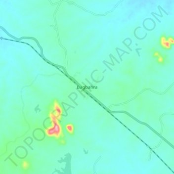 Bagbahraの地形図、標高、地勢