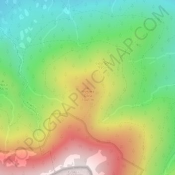 Ochsenbergの地形図、標高、地勢