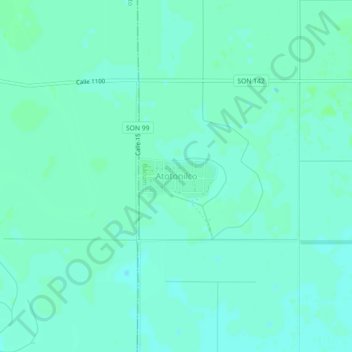Atotonilcoの地形図、標高、地勢