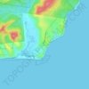 Aireys Inletの地形図、標高、地勢