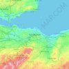Edinburghの地形図、標高、地勢