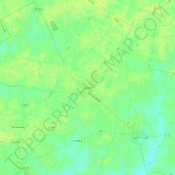 Gaubertの地形図、標高、地勢