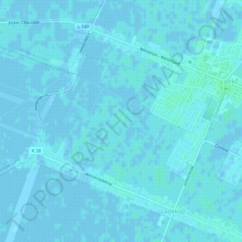 Altes Landの地形図、標高、地勢