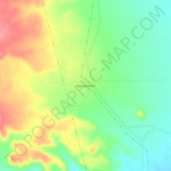 San Lorenzoの地形図、標高、地勢
