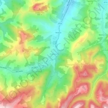 Colombaraの地形図、標高、地勢