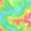 ჩაოの地形図、標高、地勢