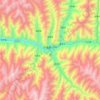 小金县 བཙན་ལྷ།の地形図、標高、地勢