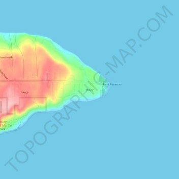 Mauryの地形図、標高、地勢