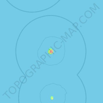 Mariana Islandsの地形図、標高、地勢