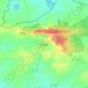 Louanの地形図、標高、地勢