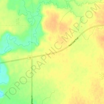 Govenlockの地形図、標高、地勢