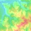 La Ronzeの地形図、標高、地勢