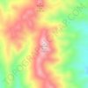 Delano Peakの地形図、標高、地勢