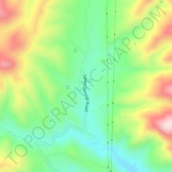Camp Creekの地形図、標高、地勢