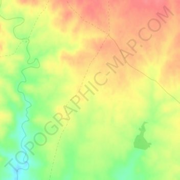 Mirandaの地形図、標高、地勢