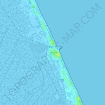el Perellóの地形図、標高、地勢