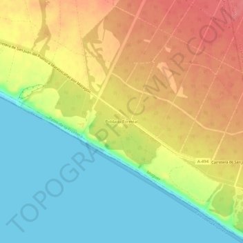 Poblado Forestalの地形図、標高、地勢