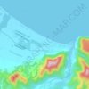 Te Araroaの地形図、標高、地勢