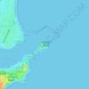 Nobbys Lighthouseの地形図、標高、地勢