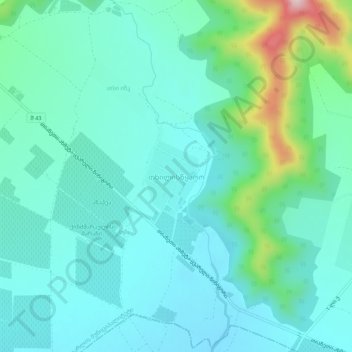 Tkhilistskaroの地形図、標高、地勢