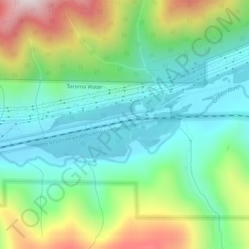 Lesterの地形図、標高、地勢