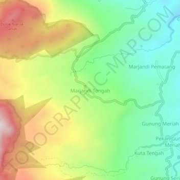 Marjandi Tongahの地形図、標高、地勢