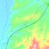 关东道の地形図、標高、地勢