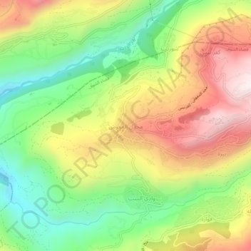 Majdel El Meoushの地形図、標高、地勢