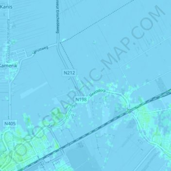 Houtdijkenの地形図、標高、地勢